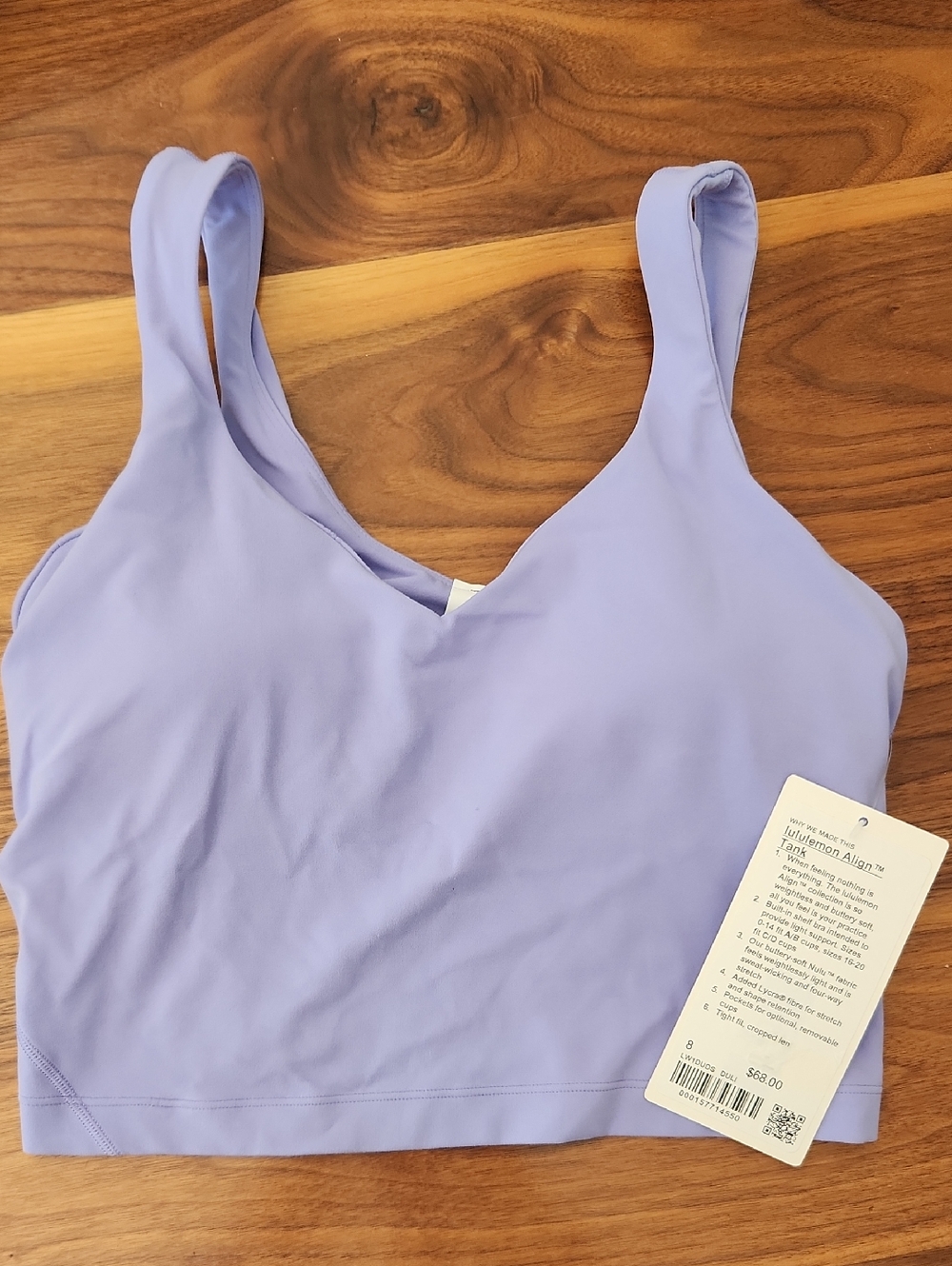 lululemon athletica Lavender Align Tank, NWT